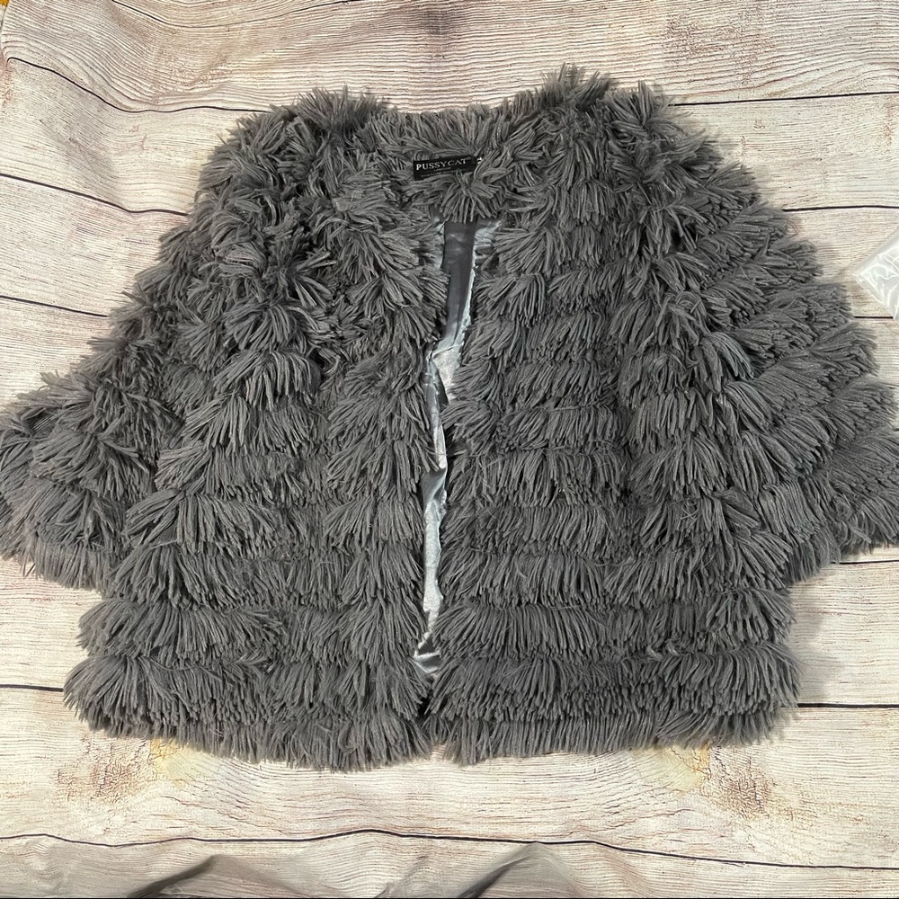 Pussycat london jacket gray woman medium